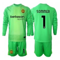 Stroje piłkarskie Inter Milan Yann Sommer #1 Bramkarskie Koszulka Trzeciej dla dzieci 2025-26 Długi Rękaw (+ szorty)